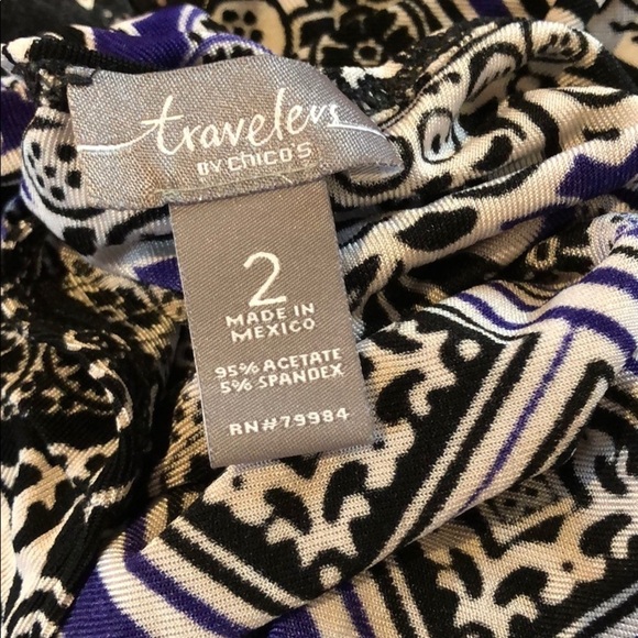 Chico’s Patterned Tank Top Size 2 - Picture 5 of 5